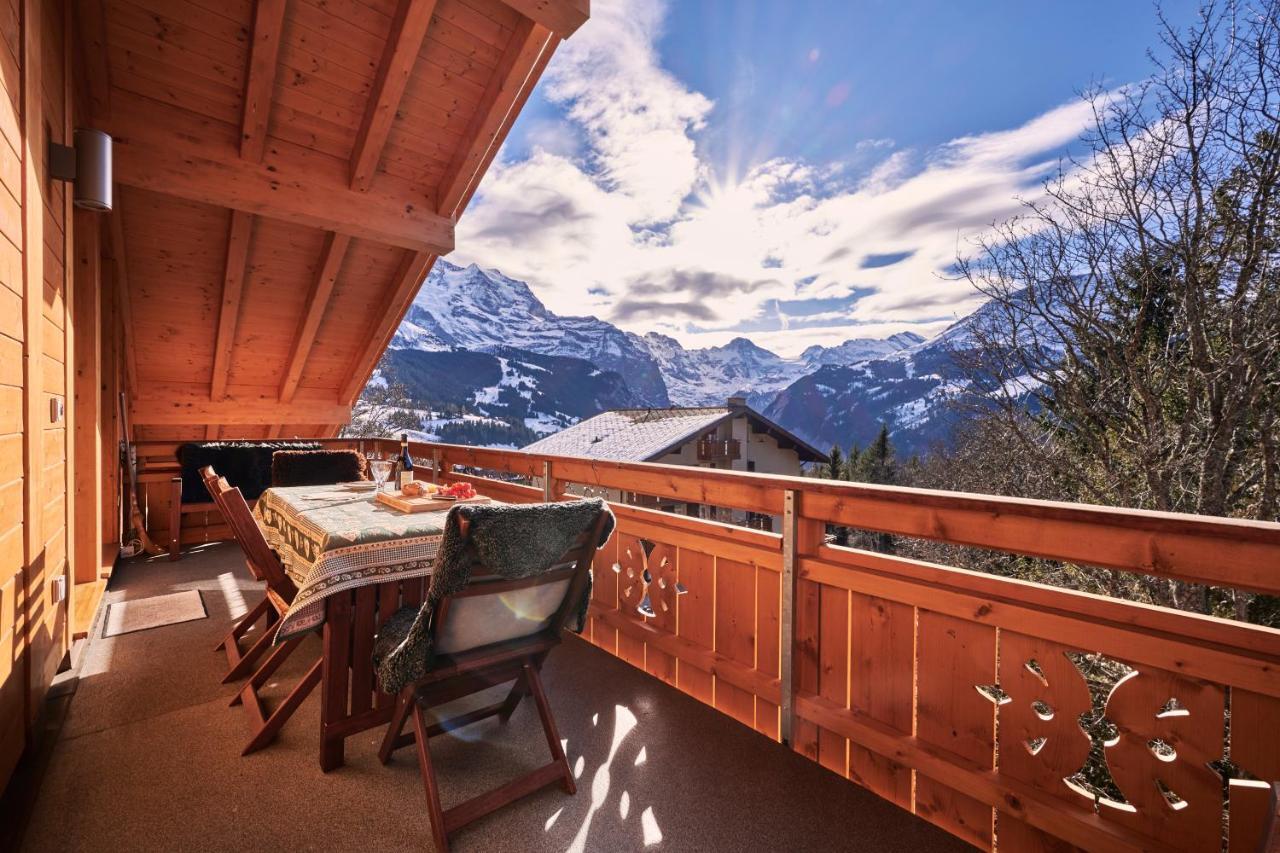 Chalet Bergfrieden Penthouse Венген Экстерьер фото