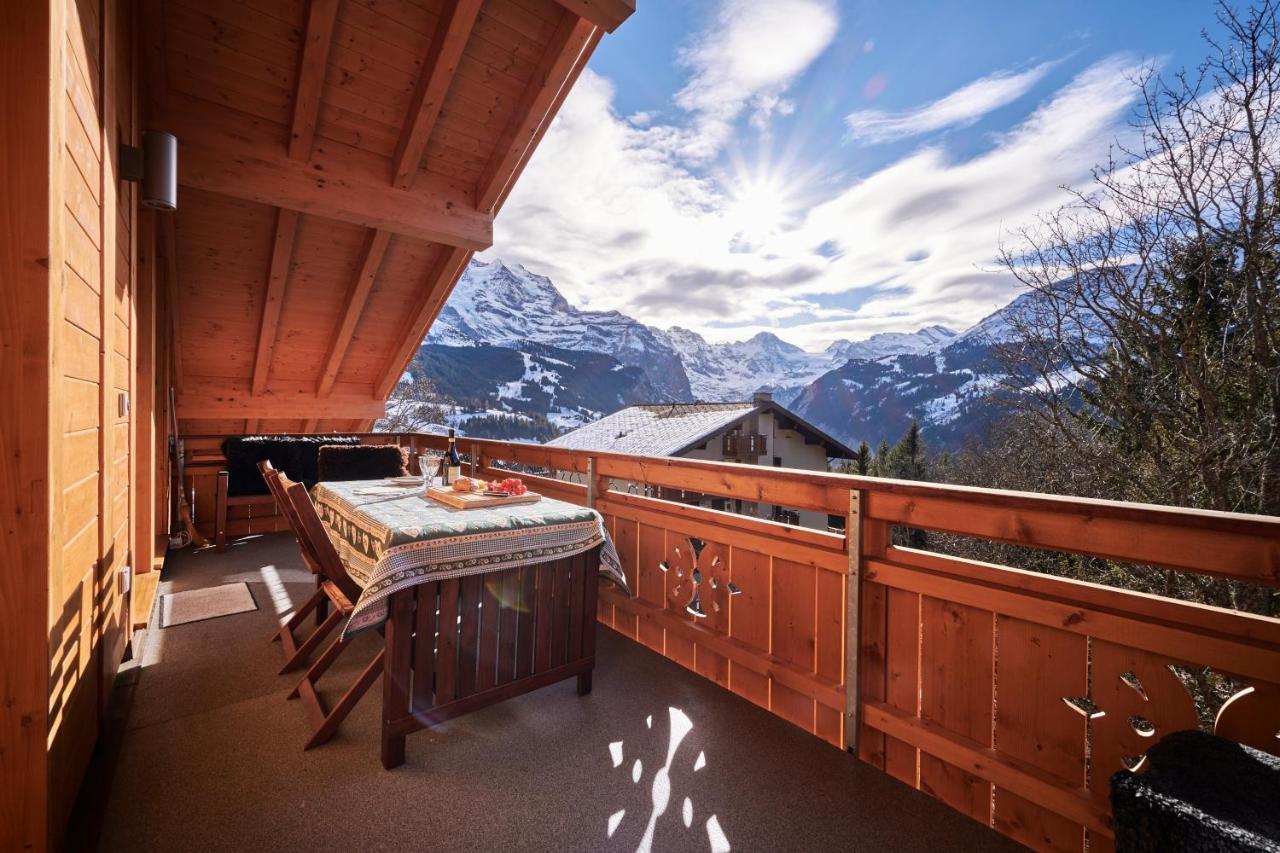 Chalet Bergfrieden Penthouse Венген Экстерьер фото